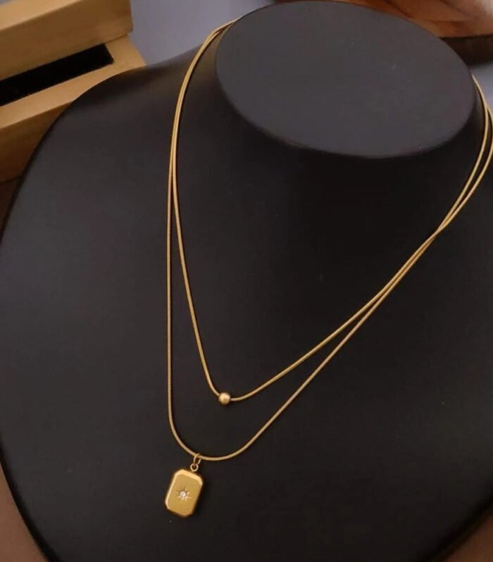 Solara Minimalist Charm Layered Necklace