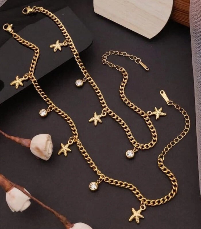 Starfish Charm Chain Bracelet