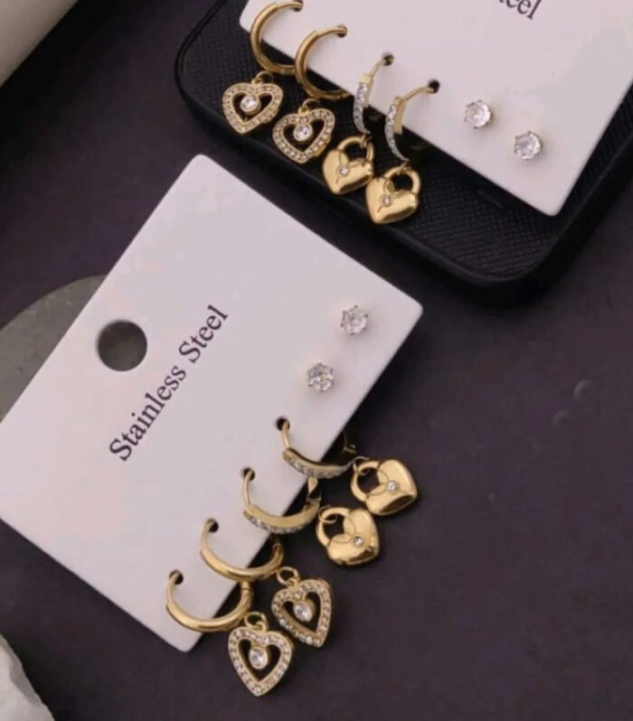 Heart & Stud Earrings