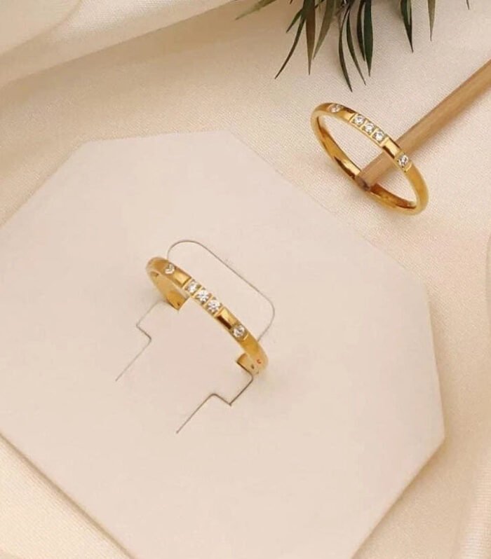 Minimalist Crystal Bar Ring